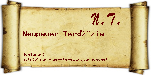 Neupauer Terézia névjegykártya